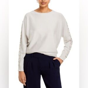 Michael Kors lace up sleeve sweater sz S